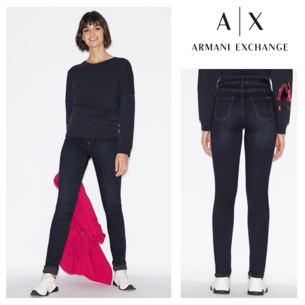 A|X Armani Exchange J45 cigarette dark wash jeans (32)